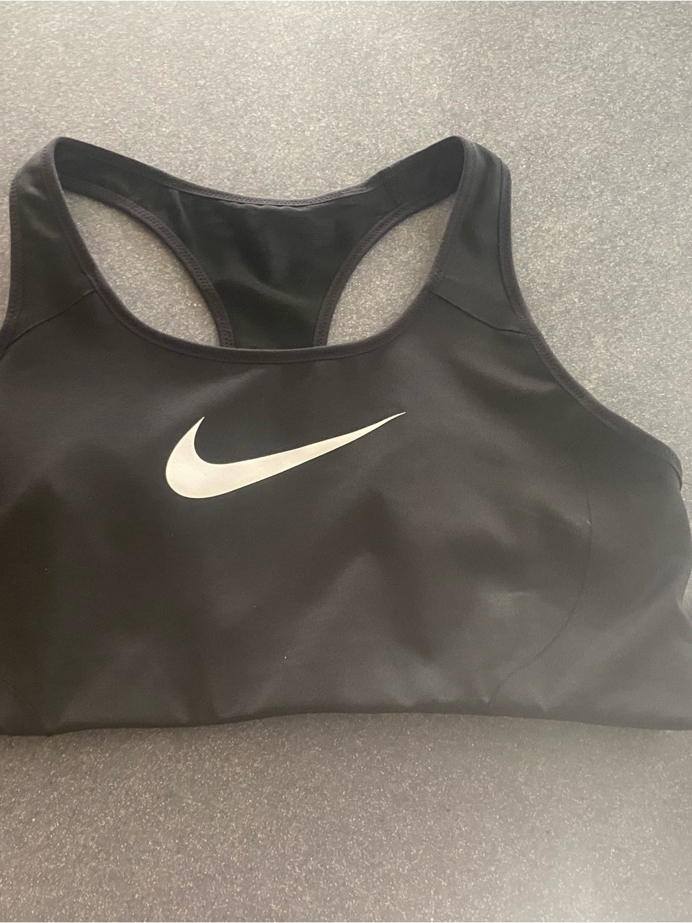 Nike Black Sports Bra with White Swoosh